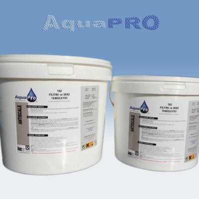 AquaPRO ANTISCALE (Toz) Havuz filtre kumu temizleyici - havuz iç kaplama temizleyici